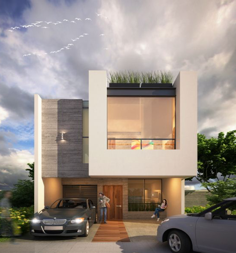 Desain Rumah Sederhana 2 Lantai yang Futuristik