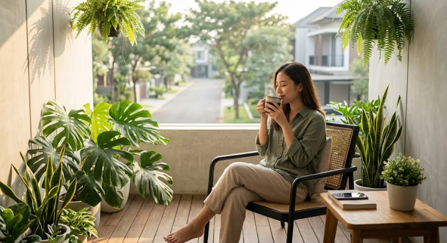 Seberapa Sehat Ngopi Pagi di Teras Rumah? (Plus Inspirasi Desain Teras Minimalis)