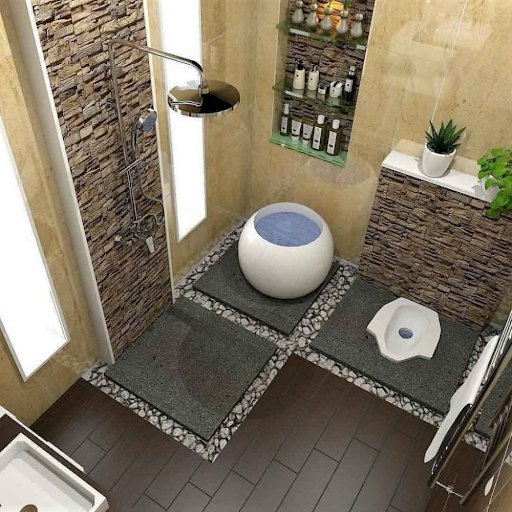 Desain Kamar Mandi dengan Konsep Alam