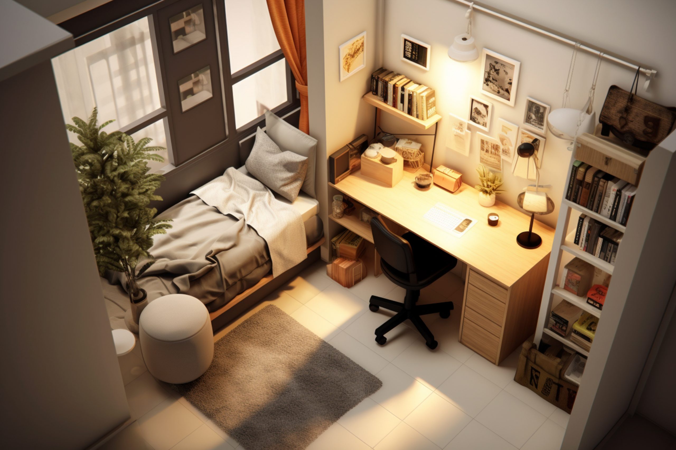 10 Rekomendasi Terbaik Denah Kamar Kost 3x4 dan Kamar Mandi di Dalam
