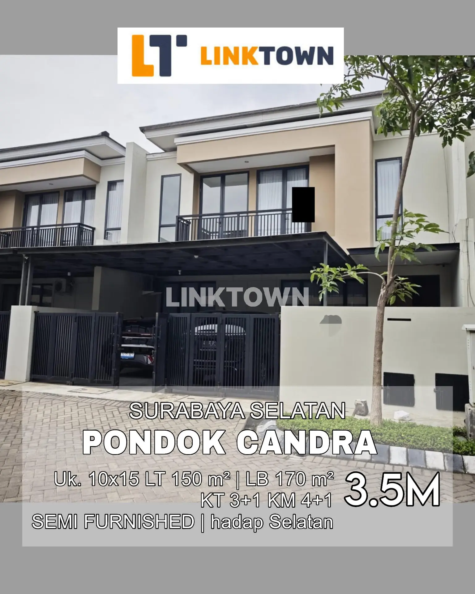 Rumah Semi Furnished di Pondok Candra Surabaya Dekat Akses Tol Juanda