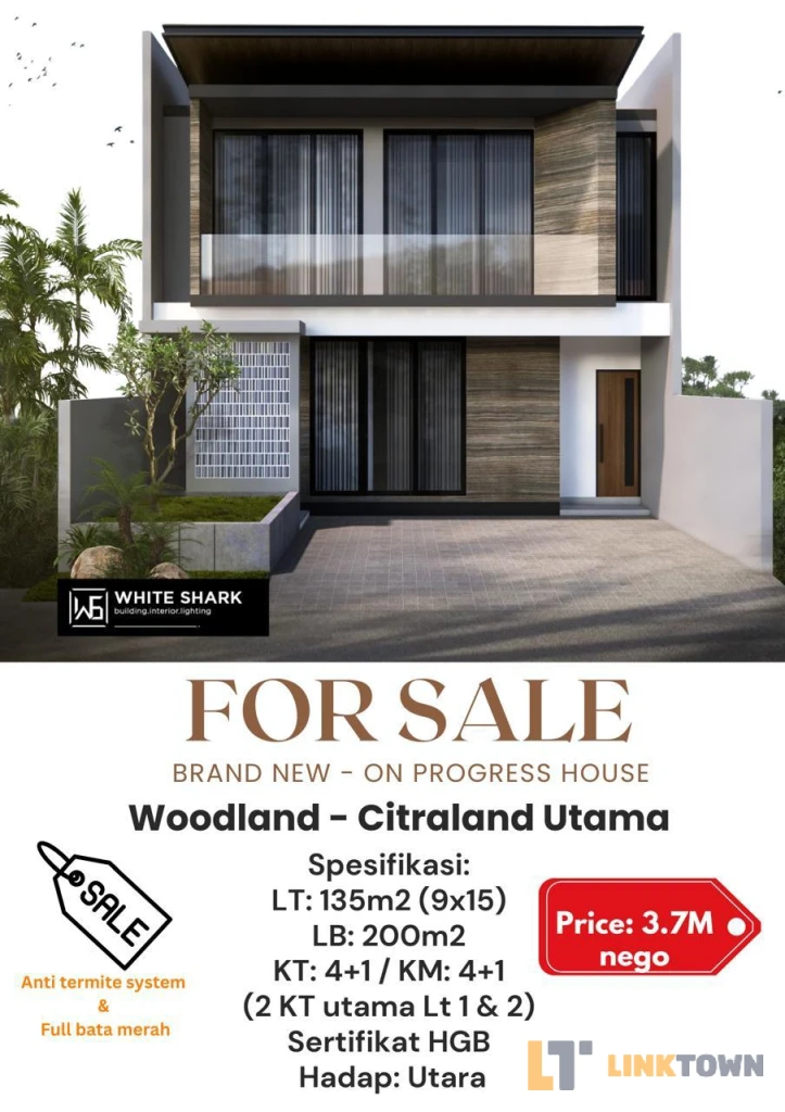 Perumahan Premium Modern Woodland Citraland Utama Surabaya