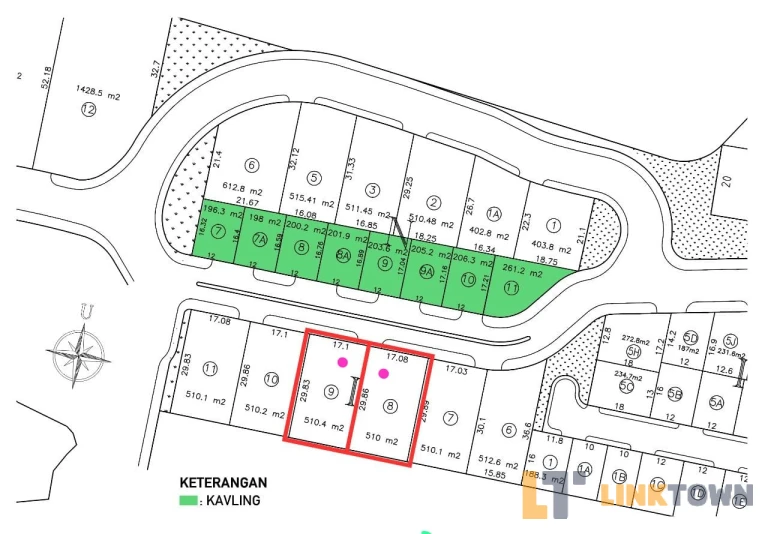 Dijual Cepat bisa Nego Tanah Kavling 2 Unit Berdampingan di Perumahan Citraland Utama Surabaya